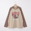 オフプライスストア(メンズ)(OFF PRICE STORE(Mens))のHALHAM　ラグラン プリント ロングスリーブTシャツ/リンガー ロンT1