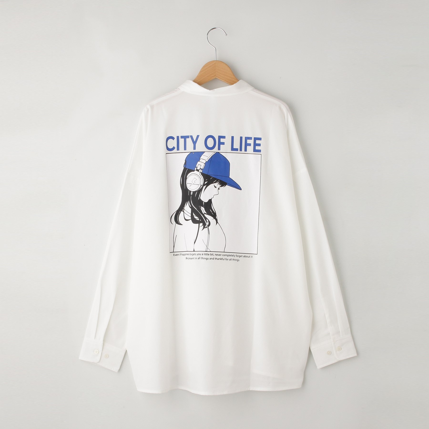 オフプライスストア(メンズ)(OFF PRICE STORE(Mens))のHALHAM バックプリントビックシャツ(CITY OF LIFE)4