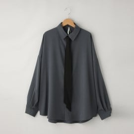 オフプライスストア(メンズ)(OFF PRICE STORE(Mens))のHALHAM　ポリ無地 ロングスリーブ オープンカラーシャツ/レディース メンズ