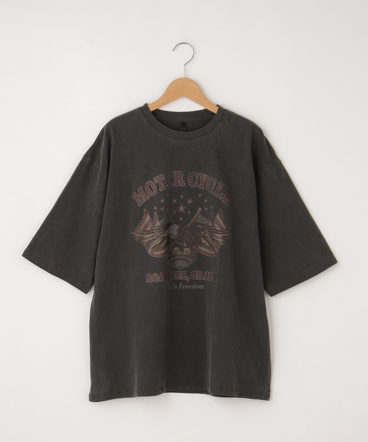 オフプライスストア(メンズ)(OFF PRICE STORE(Mens))のHALHAM　Pigment hard wash T-shirt/ピグメント ハードウォッシュ 半袖 Tシャツ ブラック(019)
