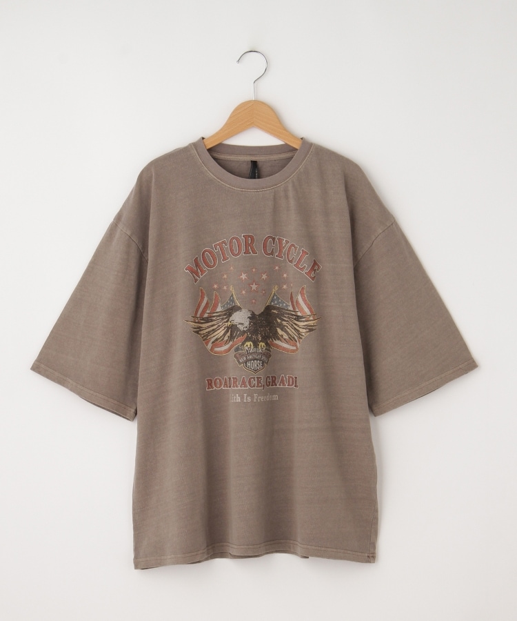 オフプライスストア(メンズ)(OFF PRICE STORE(Mens))のHALHAM　Pigment hard wash T-shirt/ピグメント ハードウォッシュ 半袖 Tシャツ モカ(041)