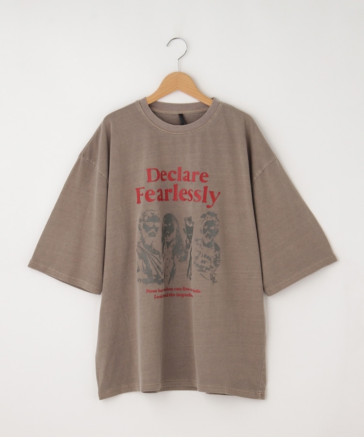 オフプライスストア(メンズ)(OFF PRICE STORE(Mens))のHALHAM　Pigment hard wash T-shirt/ピグメント ハードウォッシュ 半袖 Tシャツ モカ(041)