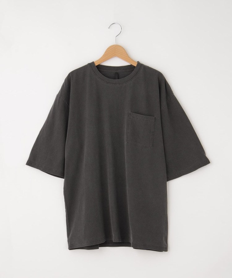 オフプライスストア(メンズ)(OFF PRICE STORE(Mens))のHALHAM　Pigment hard wash pocket T/ピグメント ハードウォッシュ ポケット付き Tシャツ ブラック(019)