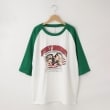 オフプライスストア(メンズ)(OFF PRICE STORE(Mens))のHALHAM　oversize raglan sleeve print  T-shirt/オーバーサイズ ラグランスリーブ プリント Tシャツ/リンガー プリントTシャツ グリーン(022)
