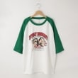 オフプライスストア(メンズ)(OFF PRICE STORE(Mens))のHALHAM　oversize raglan sleeve print  T-shirt/オーバーサイズ ラグランスリーブ プリント Tシャツ/リンガー プリントTシャツ グリーン(022)