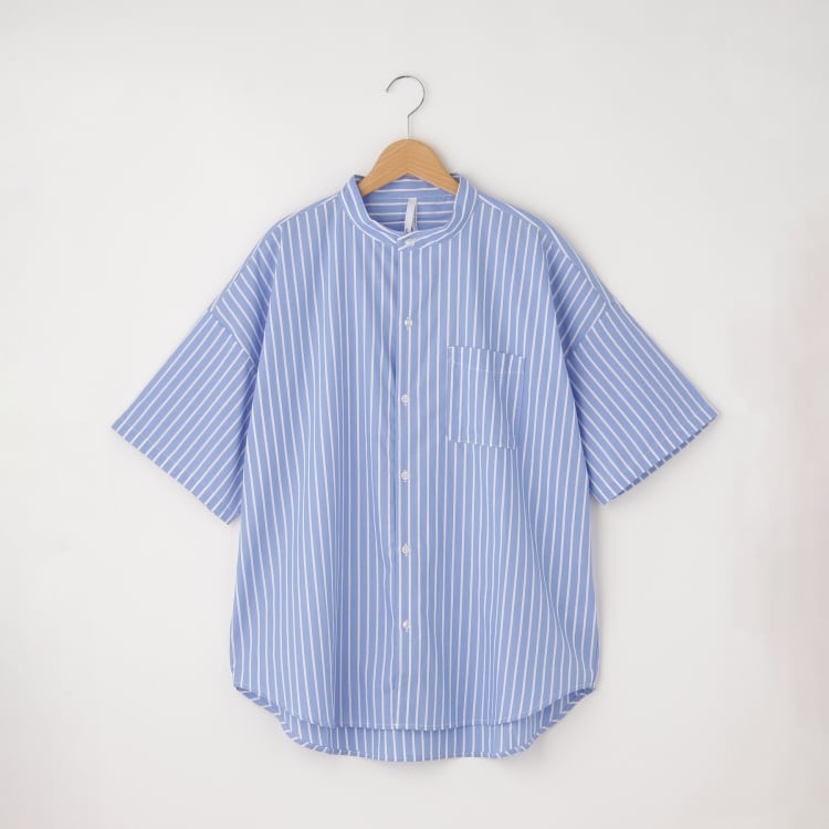 オフプライスストア(メンズ)(OFF PRICE STORE(Mens))のHALHAM　PEストレッチ ネクタイ 半袖 ビッグシャツ カジュアルシャツ