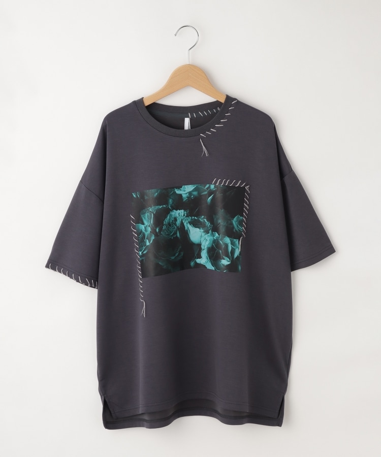 オフプライスストア(メンズ)(OFF PRICE STORE(Mens))のHALHAM（ハルハム） フォトプリントスムースTシャツ チャコールグレー(014)