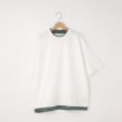 オフプライスストア(メンズ)(OFF PRICE STORE(Mens))の【SALE/接触冷感/ユニセックス/手洗い可】 HALHAM（ハルハム）　フェイクレイヤード ダンボールニット クルーネック半袖Tシャツ ホワイト(001)