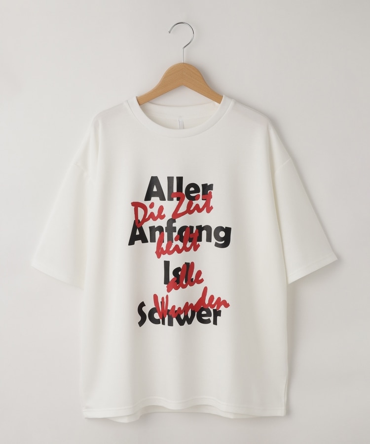 オフプライスストア(メンズ)(OFF PRICE STORE(Mens))のHALHAM（ハルハム） ロゴプリントスムースTシャツ ホワイト(001)