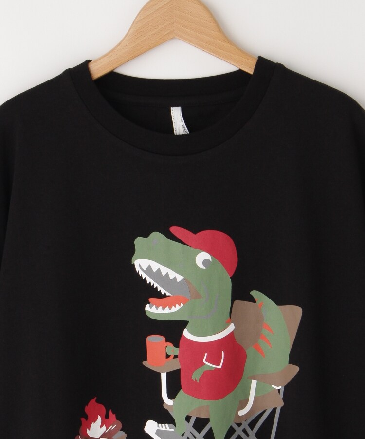 オフプライスストア(メンズ)(OFF PRICE STORE(Mens))のHALHAM（ハルハム） プリントTシャツ（キャンプ恐竜）【SALE/オーバーサイズ/カジュアル/カットソー/デイリー/ユニセックス/ルーズシルエット/ストリート】3