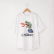 オフプライスストア(メンズ)(OFF PRICE STORE(Mens))のHALHAM（ハルハム） プリントTシャツ（叫ぶ恐竜）【SALE/オーバーサイズ/カジュアル/カットソー/デイリー/ユニセックス/ルーズシルエット/ストリート】 ホワイト(001)