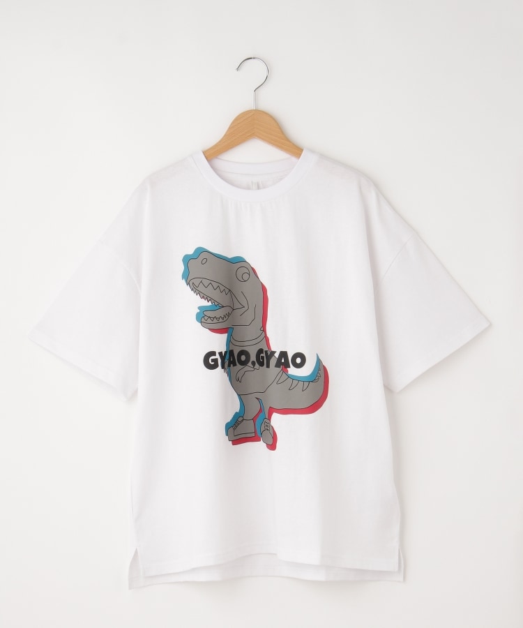 オフプライスストア(メンズ)(OFF PRICE STORE(Mens))のHALHAM（ハルハム） プリントTシャツ（吠える恐竜） ホワイト(001)