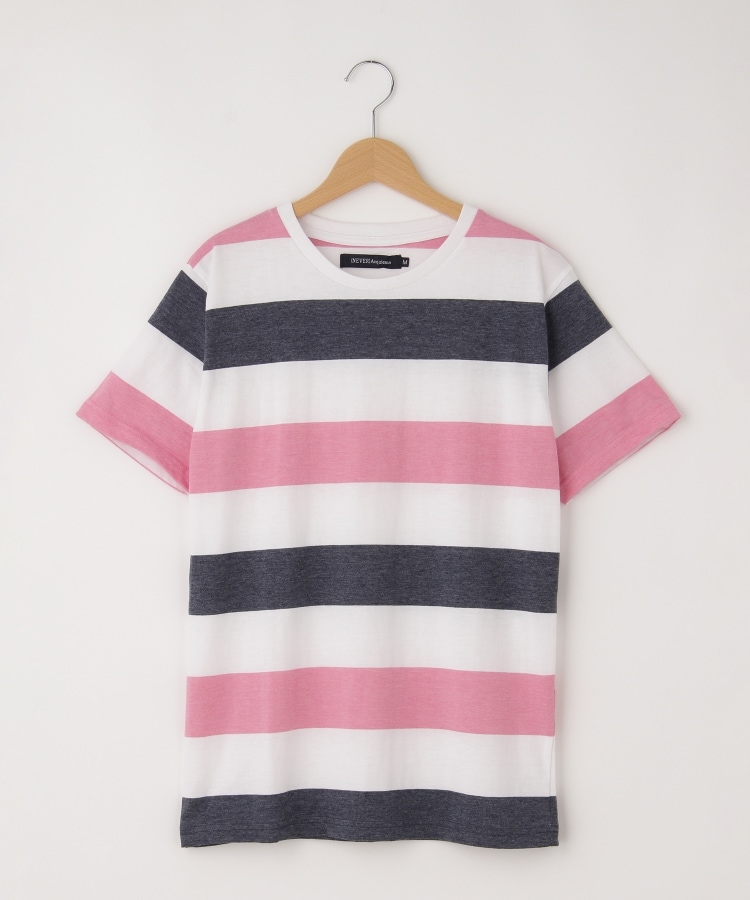 オフプライスストア(メンズ)(OFF PRICE STORE(Mens))の(Never)Acquiesce (ネバーアクイース) アソートボーダーTシャツ【SALE/カジュアル/きれいめカジュアル/デイリー】 ピンク(271)