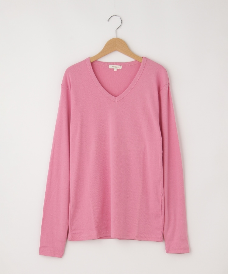 Relation(リレーション) Vネック長袖プルオーバー(カットソー Relation(リレーション) Vネック長袖プルオーバー(カットソー