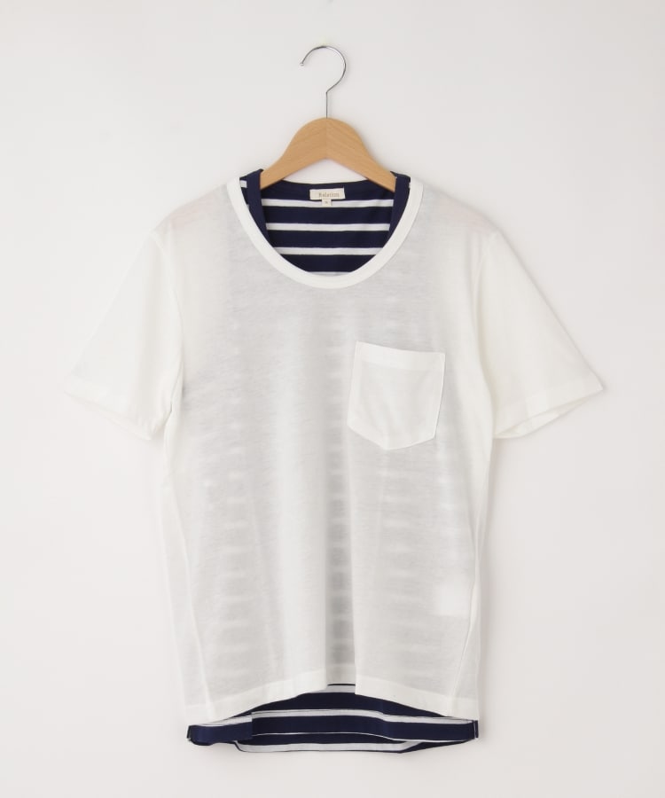 オフプライスストア(メンズ)(OFF PRICE STORE(Mens))のRelation（リレーション） Tシャツ＆ボーダータンクトップセット ホワイト(001)