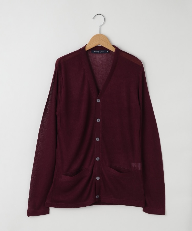 オフプライスストア(メンズ)(OFF PRICE STORE(Mens))の(Never)Acquiesce (ネバーアクイース) ポケット付きニットカーディガン ワイン(063)