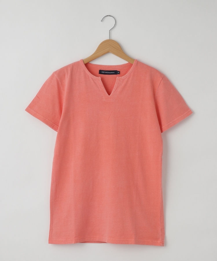 オフプライスストア(メンズ)(OFF PRICE STORE(Mens))の(Never)Acquiesce (ネバーアクイース) コットン半袖Tシャツ【SALE/カジュアル/きれいめカジュアル/デイリー】 ピンク(071)