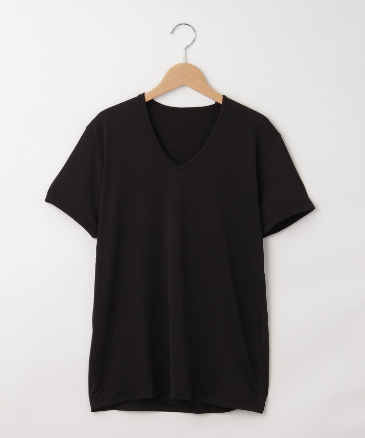 オフプライスストア(メンズ)(OFF PRICE STORE(Mens))のRelation（リレーション） Vネック半袖シャツ ブラック(019)