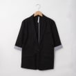オフプライスストア(メンズ)(OFF PRICE STORE(Mens))のHALHAM（ハルハム） 麻混5分袖ジャケット ブラック(019)