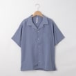 オフプライスストア(メンズ)(OFF PRICE STORE(Mens))のHALHAM（ハルハム） 開襟半袖シャツ【SALE/オーバーサイズ/カジュアル/きれいめカジュアル/ストリート/デイリー/スポーティースタイル/ルーズシルエット/ユニセックス】 サックス(091)