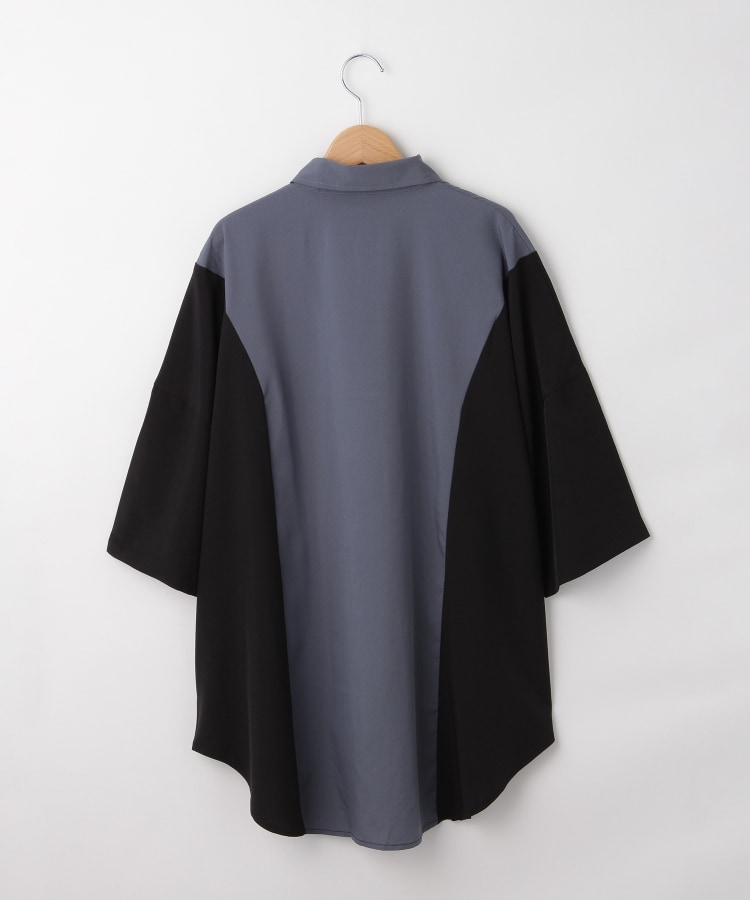 オフプライスストア(メンズ)(OFF PRICE STORE(Mens))のHALHAM（ハルハム） 配色半袖カジュアルシャツ【SALE/オーバーサイズ/カジュアル/きれいめカジュアル/ストリート/デイリー/スポーティースタイル/ルーズシルエット/ユニセックス】2