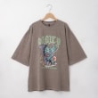 オフプライスストア(メンズ)(OFF PRICE STORE(Mens))のHALHAM（ハルハム） USED風プリントTシャツ（骸骨） モカ(041)
