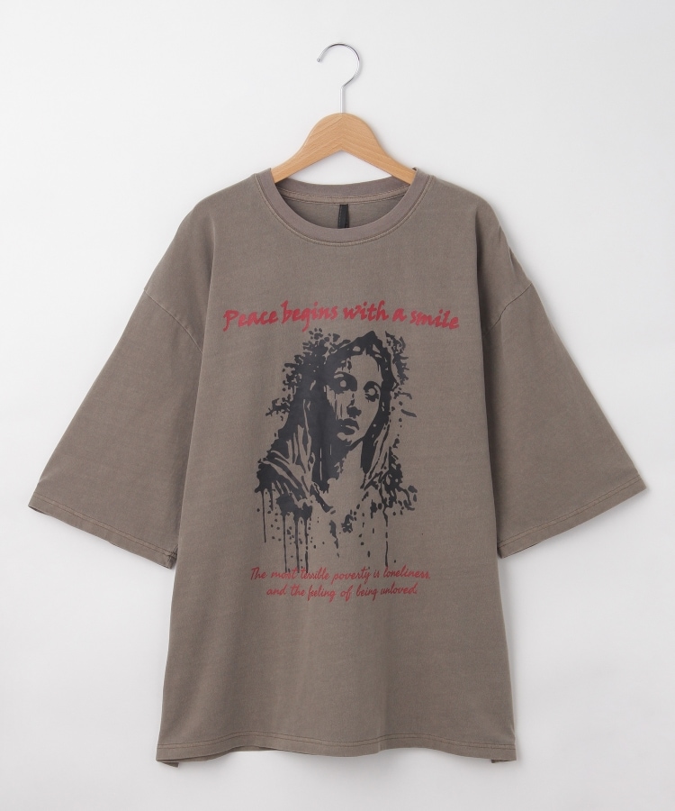 オフプライスストア(メンズ)(OFF PRICE STORE(Mens))のHALHAM（ハルハム） USED風プリントTシャツ（女の人）1