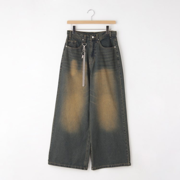 オフプライスストア(メンズ)(OFF PRICE STORE(Mens))のHALHAM（ハルハム） チェーン付きワイドデニムパンツ【SALE/セール/カジュアル/デイリー/トレンド/ストリート】 デニムパンツ