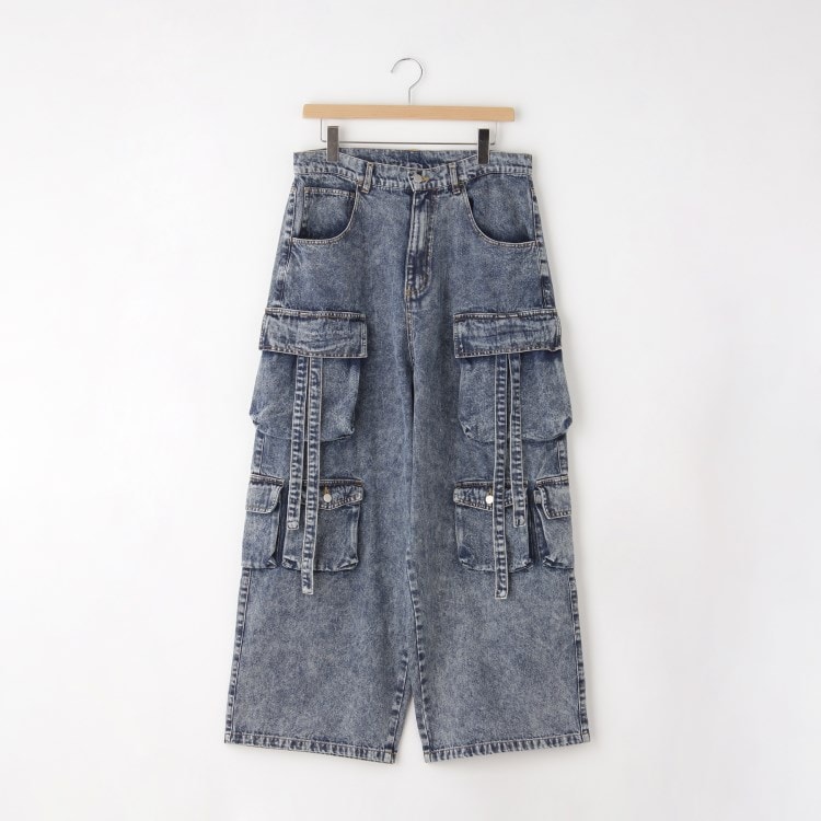 オフプライスストア(メンズ)(OFF PRICE STORE(Mens))のHALHAM（ハルハム） ダメージワイドデニムパンツ【SALE/セール/カジュアル/デイリー/トレンド/ストリート】 デニムパンツ