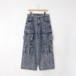 オフプライスストア(メンズ)(OFF PRICE STORE(Mens))のHALHAM（ハルハム） ダメージワイドデニムパンツ【SALE/セール/カジュアル/デイリー/トレンド/ストリート】 ブルーケミカル(091)