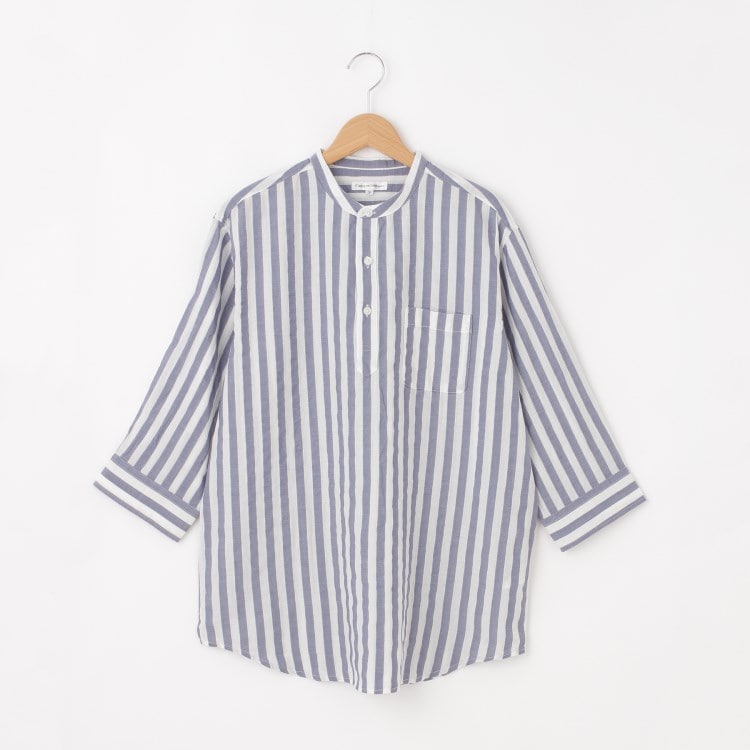 オフプライスストア(メンズ)(OFF PRICE STORE(Mens))のgarsonwave(ギャルソンウェーブ) バンドカラーストライプシャツ カジュアルシャツ