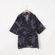 オフプライスストア(メンズ)(OFF PRICE STORE(Mens))のgarsonwave(ギャルソンウェーブ) オープンカラー総柄半袖シャツ【SALE/セール/オフプライス/カジュアル/デイリー/トレンド】 ブラック×ネイビー(999)
