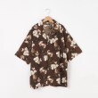 オフプライスストア(メンズ)(OFF PRICE STORE(Mens))のgarsonwave(ギャルソンウェーブ) オープンカラー総柄半袖シャツ【SALE/セール/オフプライス/カジュアル/デイリー/トレンド】 ブラウン(992)