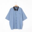 オフプライスストア(メンズ)(OFF PRICE STORE(Mens))のHALHAM（ハルハム） 襟切り替えシャツ【SALE/セール/カジュアル/デイリー/トレンド/バイカラー/ユニセックス】 ブルー(091)