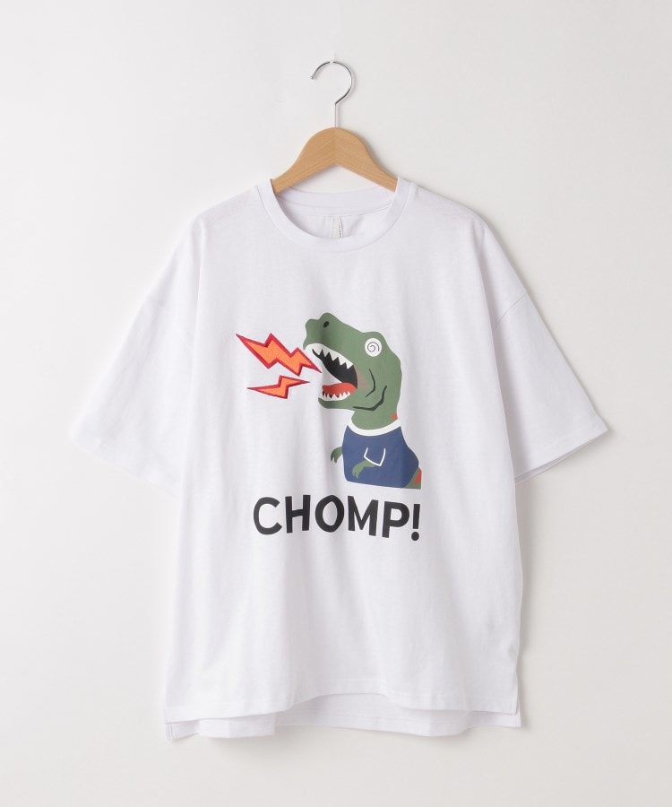 オフプライスストア(メンズ)(OFF PRICE STORE(Mens))のHALHAM（ハルハム） 恐竜プリントTシャツ【SALE/セール/カジュアル/デイリー/トレンド/ストリート/ユニセックス】 ホワイト(001)