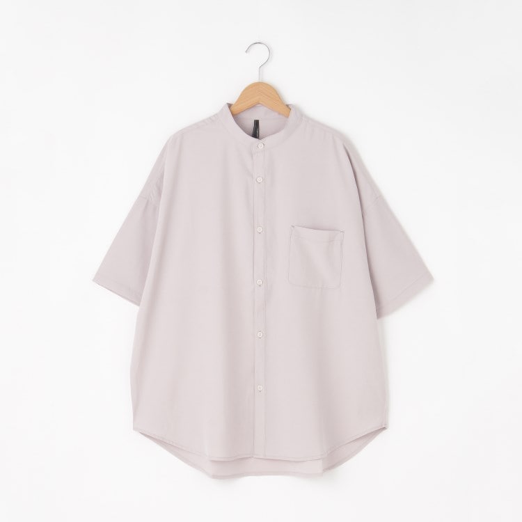 オフプライスストア(メンズ)(OFF PRICE STORE(Mens))のHALHAM（ハルハム） バンドカラー半そでオーバーシャツ【SALE/セール/カジュアル/デイリー/トレンド/ユニセックス】 カジュアルシャツ