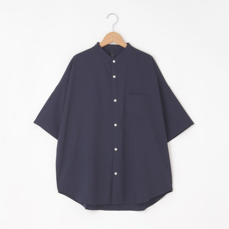 オフプライスストア(メンズ)(OFF PRICE STORE(Mens))のHALHAM（ハルハム） バンドカラー半そでオーバーシャツ【SALE/セール/カジュアル/デイリー/トレンド/ユニセックス】 カジュアルシャツ