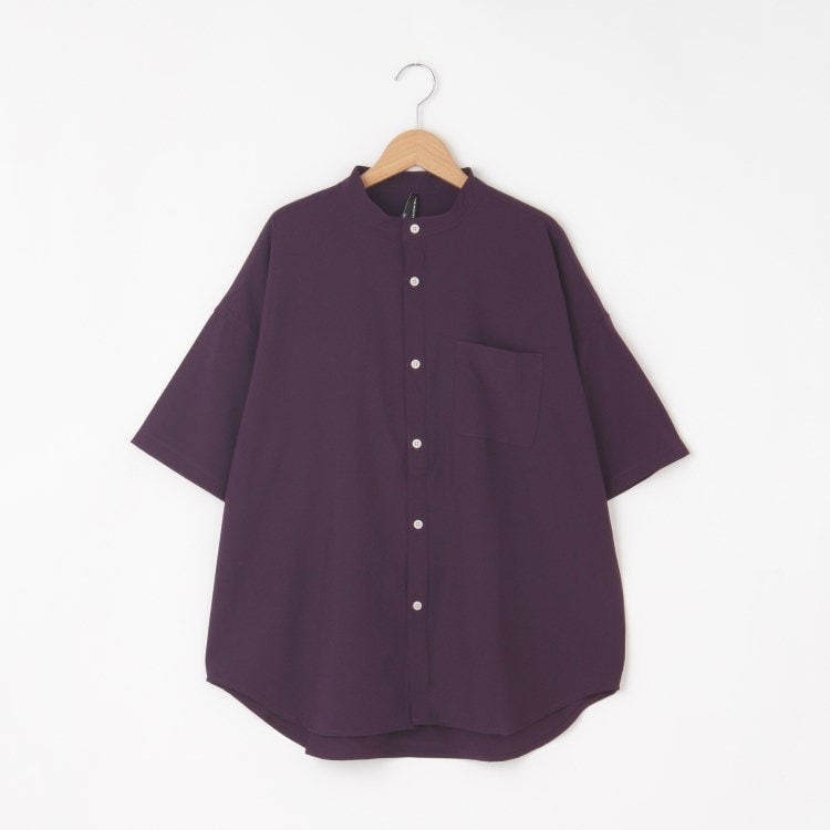 オフプライスストア(メンズ)(OFF PRICE STORE(Mens))のHALHAM（ハルハム） バンドカラー半そでオーバーシャツ【SALE/セール/カジュアル/デイリー/トレンド/ユニセックス】 カジュアルシャツ
