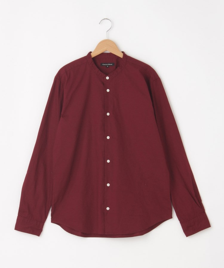 オフプライスストア(メンズ)(OFF PRICE STORE(Mens))のgarsonwave(ギャルソンウェーブ) バンドカラーシャツ レッド(063)