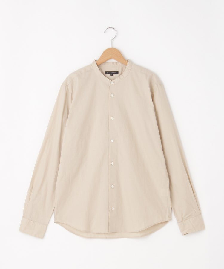 オフプライスストア(メンズ)(OFF PRICE STORE(Mens))のgarsonwave(ギャルソンウェーブ) バンドカラーシャツ ベージュ(052)