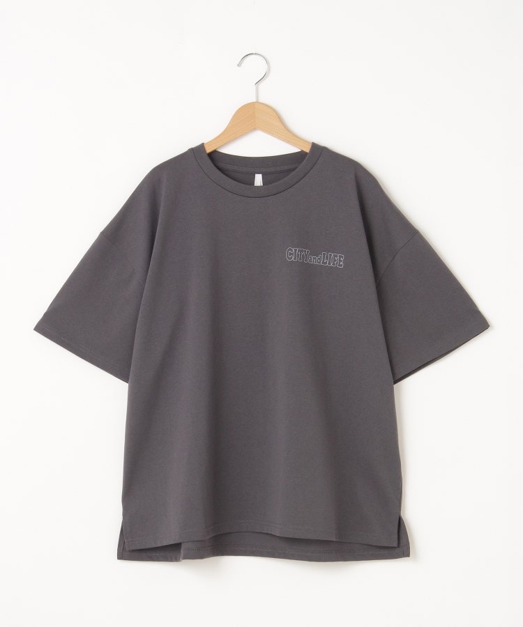 オフプライスストア(メンズ)(OFF PRICE STORE(Mens))のHALHAM（ハルハム） バックプリントTシャツ【SALE/セール/カジュアル/デイリー/トレンド/ストリート/ユニセックス】 チャコールグレー(014)