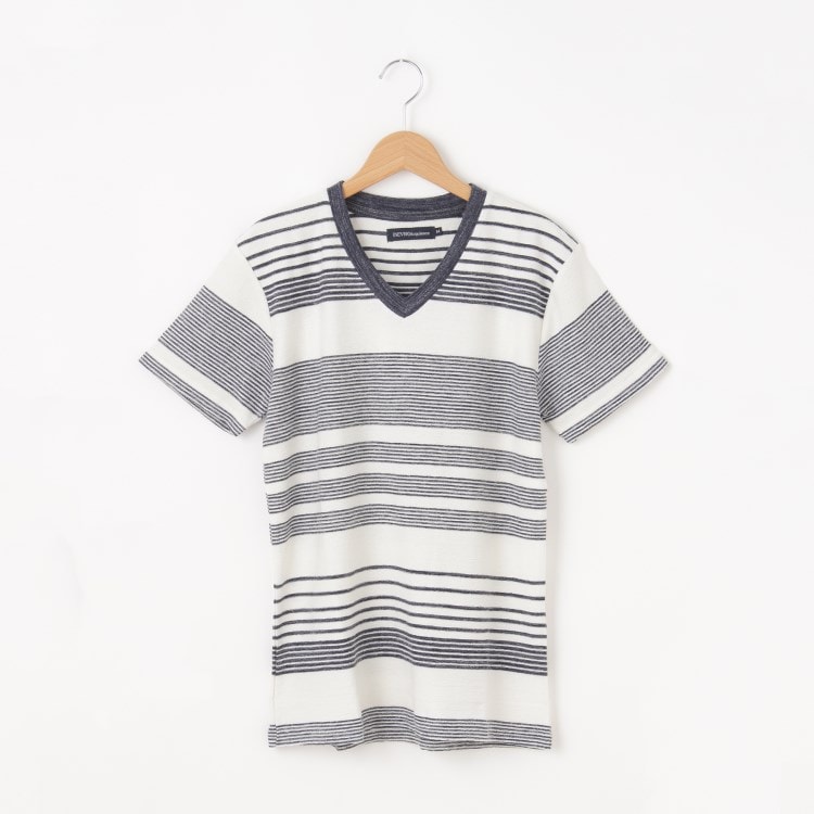 オフプライスストア(メンズ)(OFF PRICE STORE(Mens))の(Never)Acquiesce (ネバーアクイース) パイル地VネックTシャツ【SALE/セール/カジュアル/デイリー/トレンド/きれいめカジュアル】 Ｔシャツ