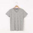 オフプライスストア(メンズ)(OFF PRICE STORE(Mens))の(Never)Acquiesce (ネバーアクイース) ブロックチェックデザインVネックTシャツ【SALE/セール/カジュアル/デイリー/トレンド/きれいめカジュアル】 グレー(016)