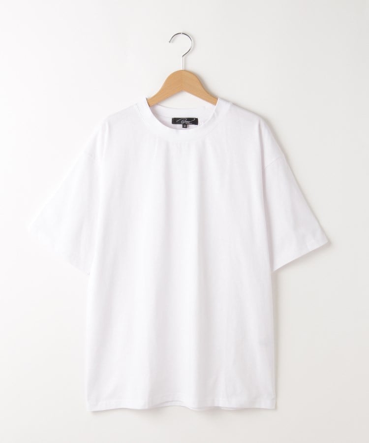 オフプライスストア(メンズ)(OFF PRICE STORE(Mens))の(Never)Acquiesce (ネバーアクイース) シルキータッチTシャツ(リブ幅２種類)【SALE/セール/カジュアル/デイリー/トレンド/きれいめカジュアル】 ホワイト(003)