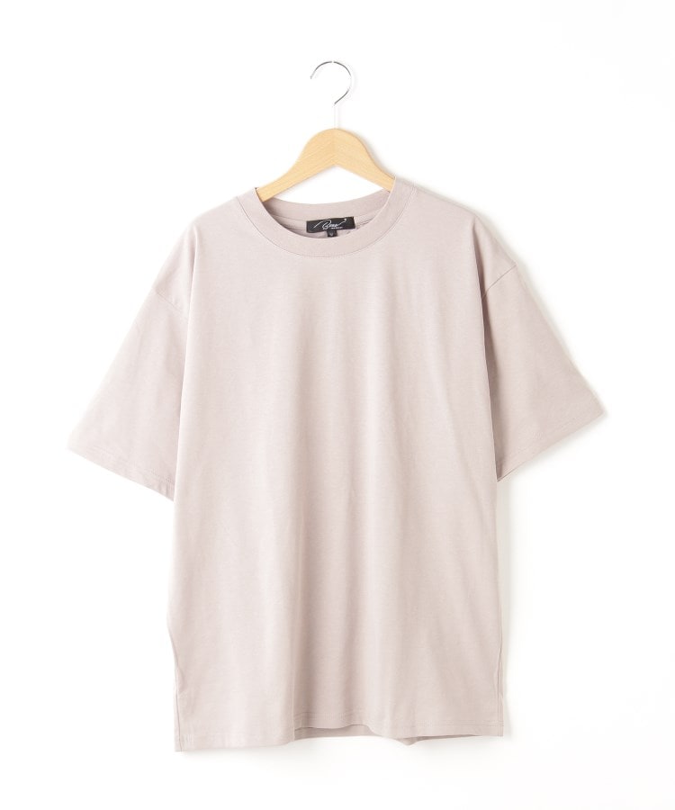 オフプライスストア(メンズ)(OFF PRICE STORE(Mens))の(Never)Acquiesce (ネバーアクイース) シルキータッチTシャツ(リブ幅２種類)【SALE/セール/カジュアル/デイリー/トレンド/きれいめカジュアル】 グレージュ(010)
