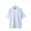オフプライスストア(メンズ)(OFF PRICE STORE(Mens))の(Never)Acquiesce (ネバーアクイース) シルキータッチTシャツ(リブ幅２種類)【SALE/セール/カジュアル/デイリー/トレンド/きれいめカジュアル】 サックスブルー(リブ幅太)(090)