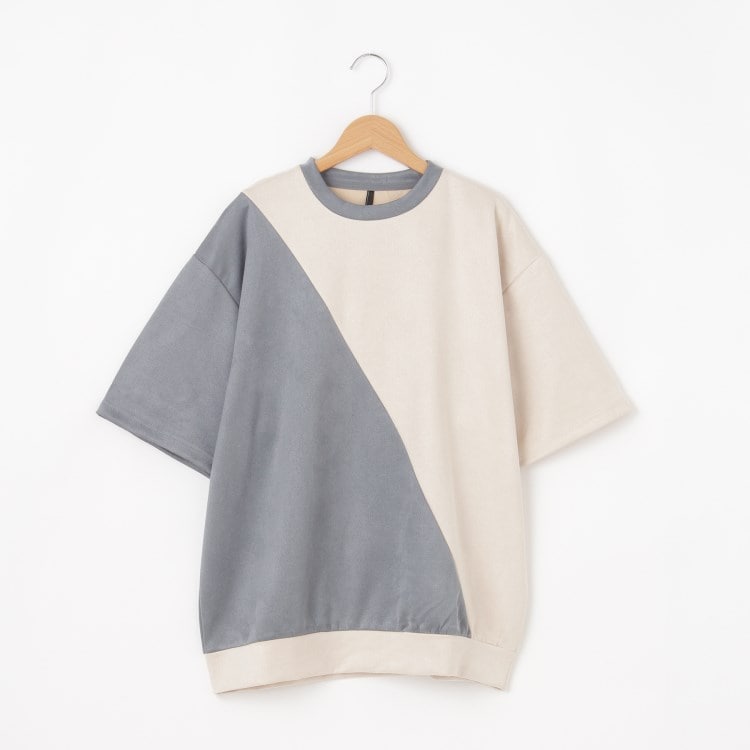 オフプライスストア(メンズ)(OFF PRICE STORE(Mens))のHALHAM（ハルハム） スエード調　半袖カットソー【SALE/セール/オフプライス/カジュアル/デイリー/トレンド/ユニセックス】 カットソー