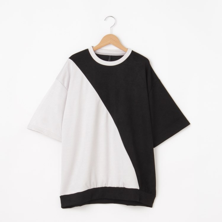 オフプライスストア(メンズ)(OFF PRICE STORE(Mens))のHALHAM（ハルハム） スエード調　半袖カットソー【SALE/セール/オフプライス/カジュアル/デイリー/トレンド/ユニセックス】 カットソー