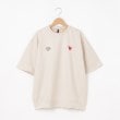 オフプライスストア(メンズ)(OFF PRICE STORE(Mens))のHALHAM（ハルハム） スエード調　刺繍ロゴ半袖カットソー【SALE/セール/オフプライス/カジュアル/デイリー/トレンド/ユニセックス】 オフホワイト(003)