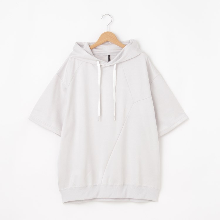 オフプライスストア(メンズ)(OFF PRICE STORE(Mens))のHALHAM（ハルハム） スエード調　半袖パーカー【SALE/セール/オフプライス/カジュアル/デイリー/トレンド/ユニセックス】 パーカー